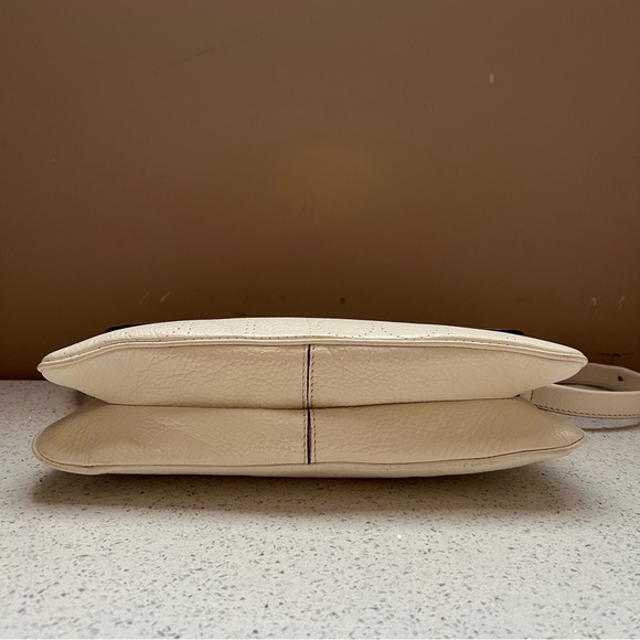 Kate Spade New York Leather Off White Cream Perforated Shoulder Bag Purse - Picture 12 of 16